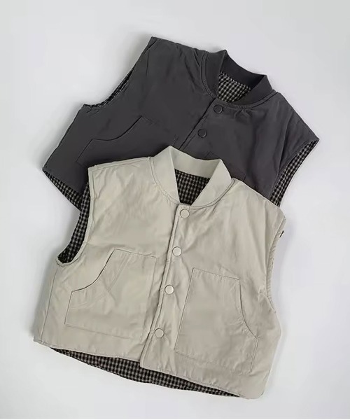 セール】【 Bambin / ボンバン 】 リバーシブル キルティング ベスト