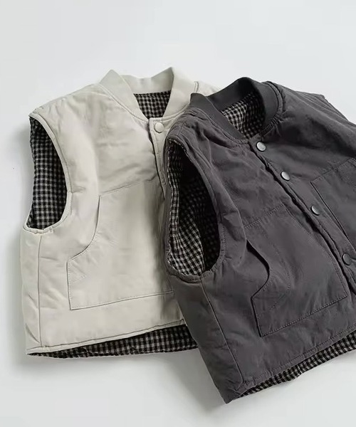 セール】【 Bambin / ボンバン 】 リバーシブル キルティング ベスト