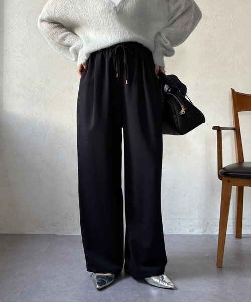 DouDou(ドゥドゥ)の「【WEB限定】T/Rストレッチドロストパンツ(その他パンツ・レディース・グレー/ブラウン/ネイビー・FREE)」の3枚目の写真