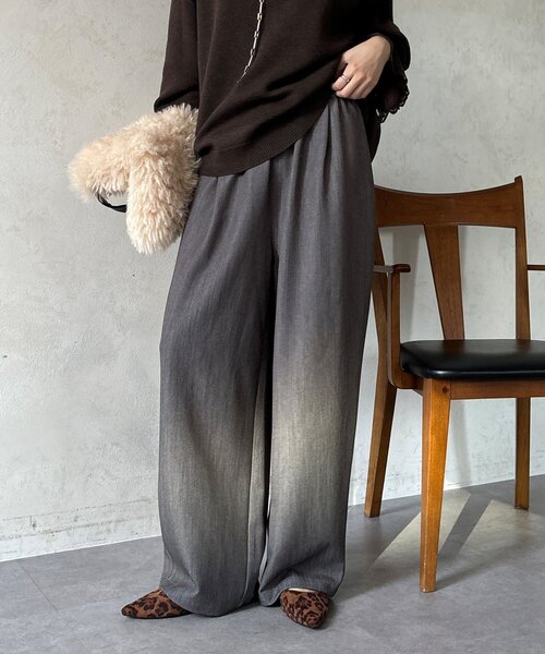 DouDou(ドゥドゥ)の「【WEB限定】T/Rストレッチドロストパンツ(その他パンツ・レディース・グレー/ブラウン/ネイビー・FREE)」の9枚目の写真