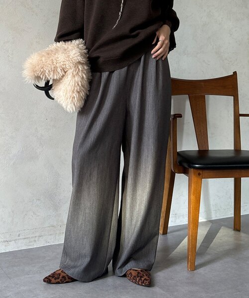 DouDou(ドゥドゥ)の「【WEB限定】T/Rストレッチドロストパンツ(その他パンツ・レディース・グレー/ブラウン/ネイビー・FREE)」の10枚目の写真