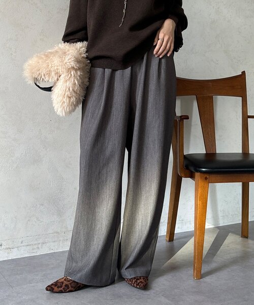 DouDou(ドゥドゥ)の「【WEB限定】T/Rストレッチドロストパンツ(その他パンツ・レディース・グレー/ブラウン/ネイビー・FREE)」の11枚目の写真