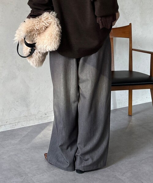 DouDou(ドゥドゥ)の「【WEB限定】T/Rストレッチドロストパンツ(その他パンツ・レディース・グレー/ブラウン/ネイビー・FREE)」の12枚目の写真