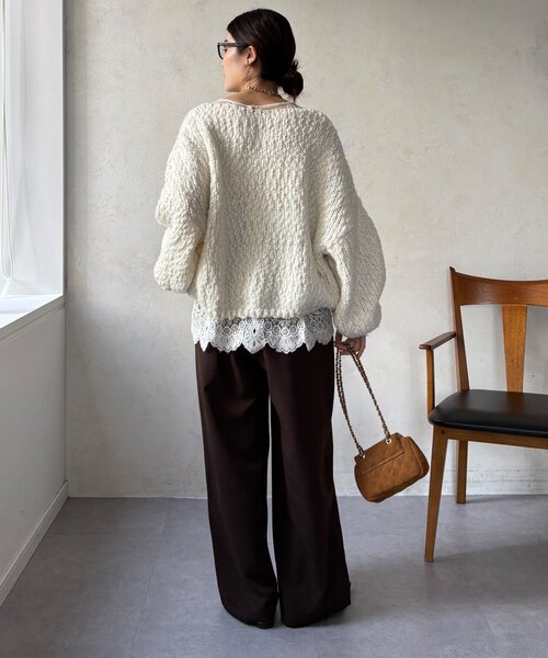 DouDou(ドゥドゥ)の「【WEB限定】T/Rストレッチドロストパンツ(その他パンツ・レディース・グレー/ブラウン/ネイビー・FREE)」の17枚目の写真