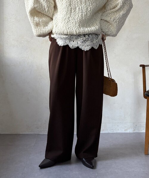 DouDou(ドゥドゥ)の「【WEB限定】T/Rストレッチドロストパンツ(その他パンツ・レディース・グレー/ブラウン/ネイビー・FREE)」の20枚目の写真