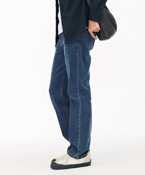 CHASECULT(チェイスカルト)の「男性インバンディングストレートデニムパンツ-ブルー(デニムパンツ・メンズ・ダークブルー・70/76/92/82/86)」の5枚目の写真