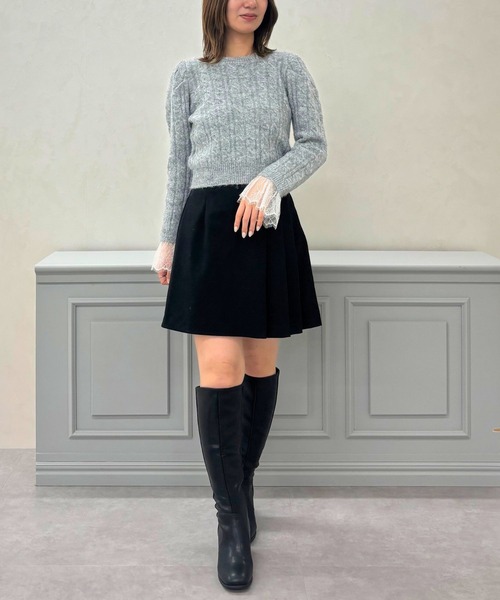 31 Sons de mode（トランテアン　ソン　ドゥ　モード）の「2025秋冬新作 バックルプリーツスカパン（その他パンツ・レディース・チャコールグレー/ブラック/ブラウン・S/M）」の5枚目の写真