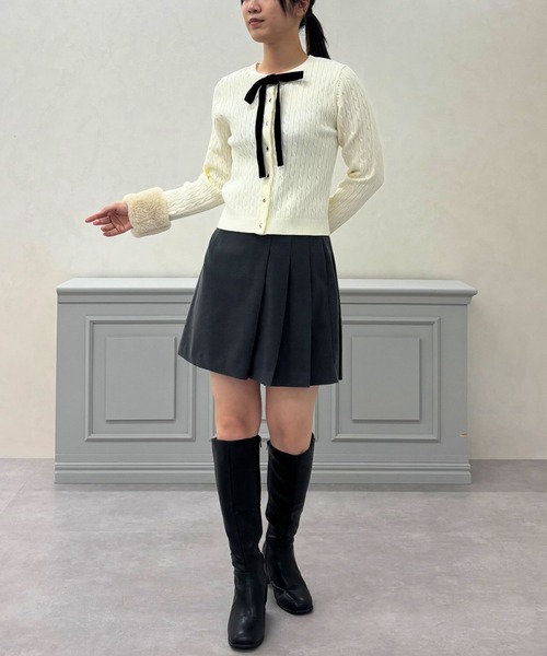 31 Sons de mode（トランテアン　ソン　ドゥ　モード）の「2025秋冬新作 バックルプリーツスカパン（その他パンツ・レディース・チャコールグレー/ブラック/ブラウン・S/M）」の6枚目の写真