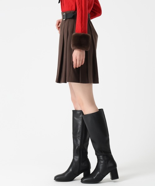 31 Sons de mode（トランテアン　ソン　ドゥ　モード）の「2025秋冬新作 バックルプリーツスカパン（その他パンツ・レディース・チャコールグレー/ブラック/ブラウン・S/M）」の18枚目の写真