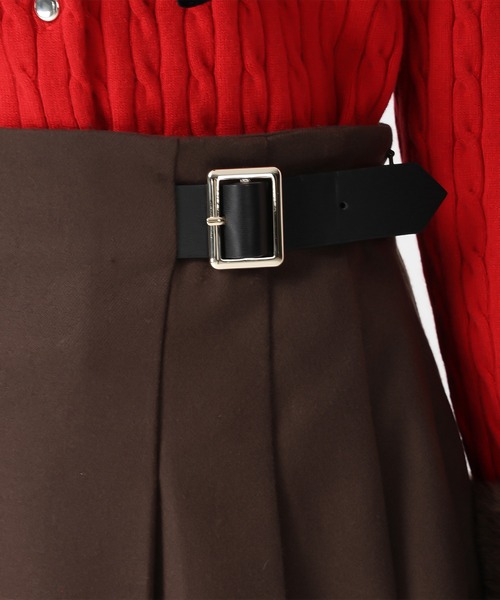 31 Sons de mode（トランテアン　ソン　ドゥ　モード）の「2025秋冬新作 バックルプリーツスカパン（その他パンツ・レディース・チャコールグレー/ブラック/ブラウン・S/M）」の22枚目の写真