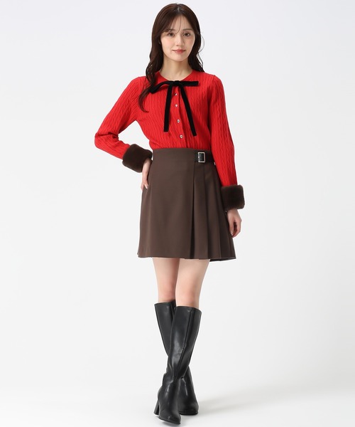 31 Sons de mode（トランテアン　ソン　ドゥ　モード）の「2025秋冬新作 バックルプリーツスカパン（その他パンツ・レディース・チャコールグレー/ブラック/ブラウン・S/M）」の16枚目の写真