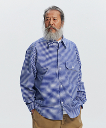 EASE GINGHAM CHECK SHIRT _ BLUE