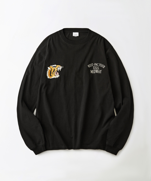 OUTSTANDING(アウトスタンディング)の「MIL SERIES LONG SLEEVE(MID WAY)_BLACK(Tシャツ/カットソー・メンズ・その他・SMALL/MEDIUM/LARGE)」の1枚目の写真
