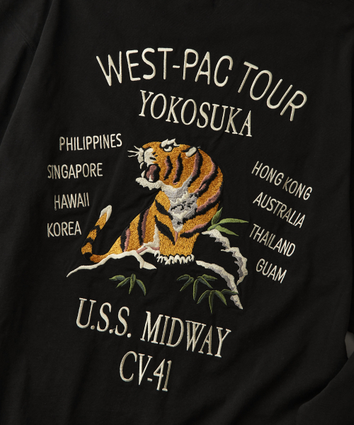 OUTSTANDING(アウトスタンディング)の「MIL SERIES LONG SLEEVE(MID WAY)_BLACK(Tシャツ/カットソー・メンズ・その他・SMALL/MEDIUM/LARGE)」の3枚目の写真