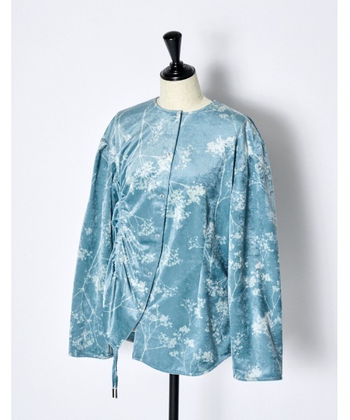 RUMCHE(ラムシェ)の「Tree Shade Velour Blouse / ツリーシェイドベロアブラウス(シャツ/ブラウス・レディース・ブラック/カーキ/サックスブルー・FREE)」の20枚目の写真