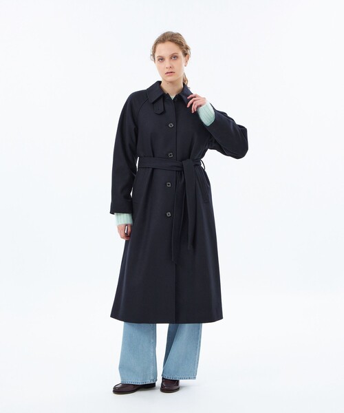 セール】【WEB&一部店舗限定】メルトンベルテッドコート（ステンカラー