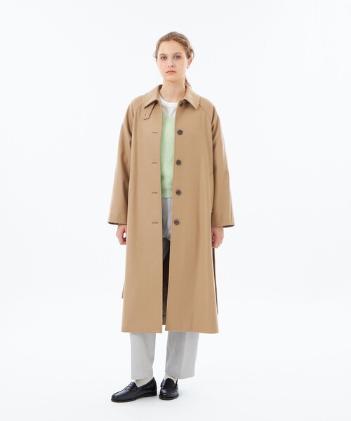 MACKINTOSH PHILOSOPHY(マッキントッシュ フィロソフィー)の「【WEB&一部店舗限定】メルトンベルテッドコート(ステンカラーコート・レディース・ダークネイビー/グレー系その他2/ベージュ・36/38)」の6枚目の写真