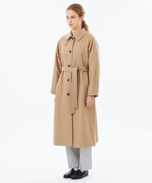MACKINTOSH PHILOSOPHY(マッキントッシュ フィロソフィー)の「【WEB&一部店舗限定】メルトンベルテッドコート(ステンカラーコート・レディース・ダークネイビー/グレー系その他2/ベージュ・36/38)」の8枚目の写真