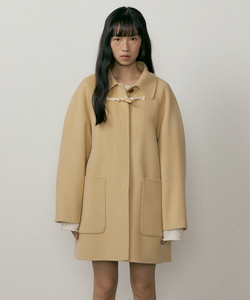 handmade half toggle coat-beige（ダッフルコート）｜LINGSEOUL