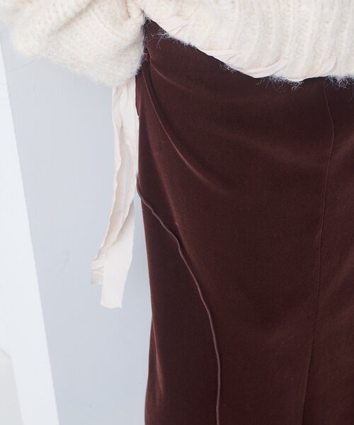 Kastane(カスタネ)の「【2サイズ展開/低身長サイズ】ベロアメロウスカート(スカート・レディース・ブラック/ブラウン・0/1)」の16枚目の写真