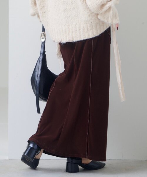 Kastane(カスタネ)の「【2サイズ展開/低身長サイズ】ベロアメロウスカート(スカート・レディース・ブラック/ブラウン・0/1)」の18枚目の写真