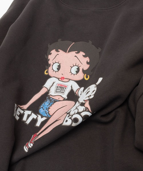 VISION STREET WEAR（ヴィジョンストリートウェア）の「Betty Boop Front Back スウェット（スウェット・レディース・チャコールグレー・LL/L/M）」の3枚目の写真