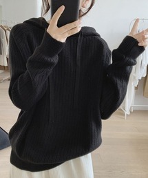 フード付き ニット」に該当するレディースのニット/セーター