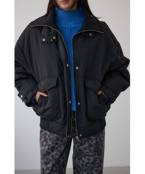 AZUL by moussy(アズールバイマウジー)の「襟リブ中綿ポケットブルゾン(ブルゾン・レディース・アイボリー/ブラック/カーキ・FREE)」の18枚目の写真