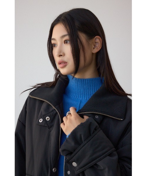 AZUL by moussy(アズールバイマウジー)の「襟リブ中綿ポケットブルゾン(ブルゾン・レディース・アイボリー/ブラック/カーキ・FREE)」の19枚目の写真