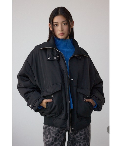 AZUL by moussy(アズールバイマウジー)の「襟リブ中綿ポケットブルゾン(ブルゾン・レディース・アイボリー/ブラック/カーキ・FREE)」の20枚目の写真