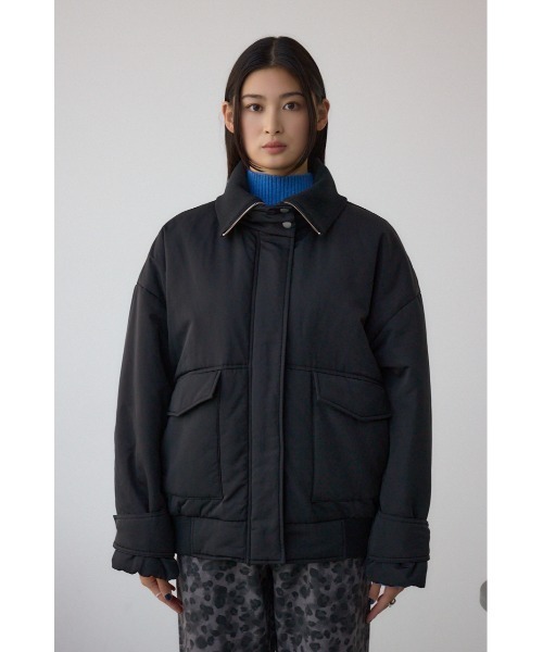 AZUL by moussy(アズールバイマウジー)の「襟リブ中綿ポケットブルゾン(ブルゾン・レディース・アイボリー/ブラック/カーキ・FREE)」の22枚目の写真