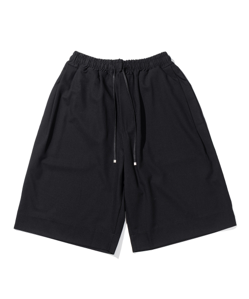 MASSNOUN(マスノウン)の「ウールブレンドワイドタックショートパンツ MSTSP006-BK(その他パンツ・レディース・その他・LARGE/MEDIUM)」の2枚目の写真