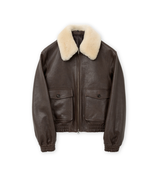 W A-2 レザー ジャケット ブラウン