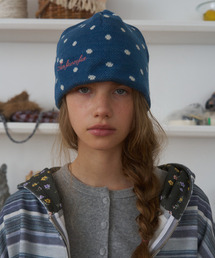 FUN FROM FUN（ファンフロムファン）の「Dot Jacquard Beanie, Deep Blue（ニットキャップ/ビーニー）」