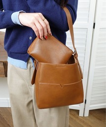 unnu（ユヌ）の「【ポーチ付き】ノッチポケットショルダーバッグ（ショルダーバッグ）」