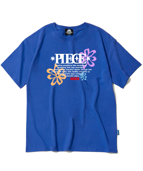 TRIPSHION(トリップション)の「ピースフラワーグラフィックTシャツ - ブルー(Tシャツ/カットソー・メンズ・その他・MEDIUM/LARGE/X-LARGE)」の1枚目の写真