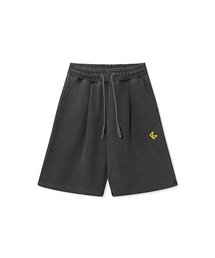 BLOW（ブロウ）の「830g ヘビーピグメントハーフパンツ_チャコール（スウェットパンツ）」