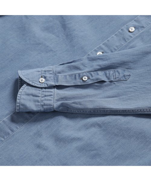 PRODESHIRT（プロデシャツ）の「[レギュラー] ナチュラルデニムワイドカラーシャツ (ライトブルー)（シャツ/ブラウス・メンズ・その他・LARGE/MEDIUM/X-LARGE/XX-LARGE）」の4枚目の写真