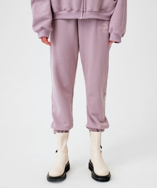 Rhombus Jogger Pants Pink