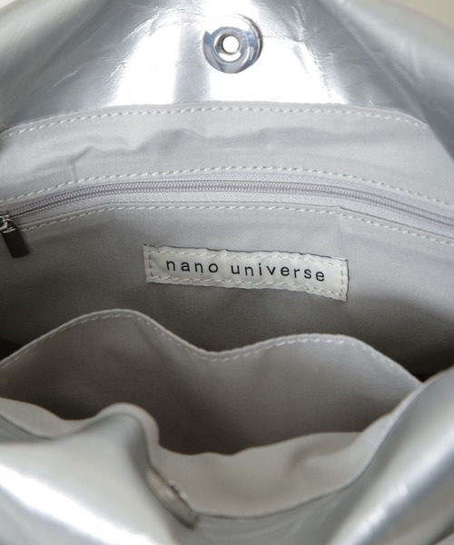 NANO universe（ナノユニバース）の「チェーンショルダーギャザーバッグ（ショルダーバッグ・レディース・シルバー/ブラック・F）」の13枚目の写真