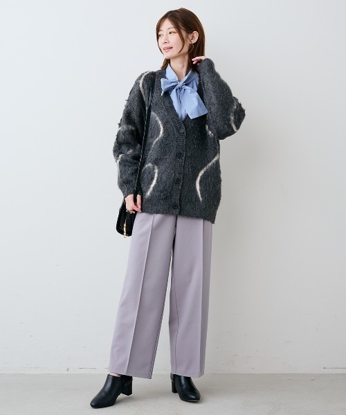 IEDIT(イディット)の「IEDIT ループ付きで簡単に華やぐボウタイブラウス(シャツ/ブラウス・レディース・ブルー/ホワイト・3L/LL/L/M/S)」の9枚目の写真