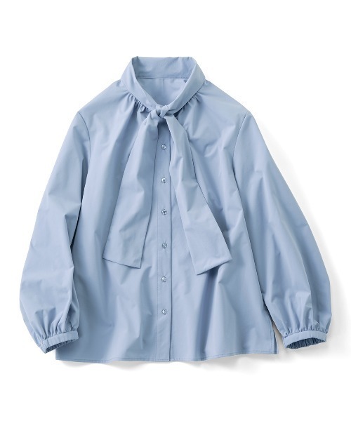 IEDIT(イディット)の「IEDIT ループ付きで簡単に華やぐボウタイブラウス(シャツ/ブラウス・レディース・ブルー/ホワイト・3L/LL/L/M/S)」の15枚目の写真