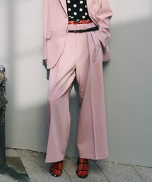 Beads Flower Embroidery Velor Pants/ビーズフラワーエンブロイダリー