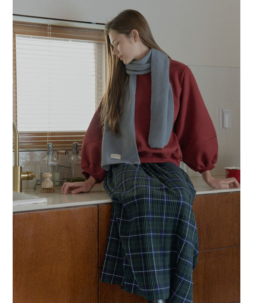 AVANT-G(アバン)の「Tartan Check Pleated Maxi Skirt - GREEN(スカート・レディース・ダークグリーン/ブラウン/レッド・FREE)」の10枚目の写真