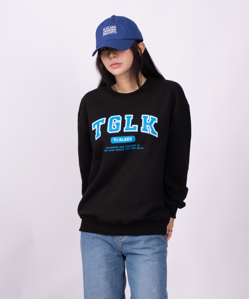 TI.GLAKE(ティーグレイク)の「TGLK シグネチャー オーバーサイズ 裏毛 スウェット Tシャツ ブラック(スウェット・メンズ・その他・LARGE/X-LARGE/XX-LARGE/MEDIUM)」の1枚目の写真