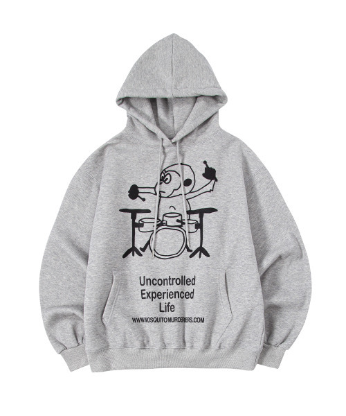 MOSQUITO MURDERERS(モスキートマーダラーズ)の「Uncontrolled Experienced Life FLEECE-LINED HOODIE -Gray(パーカー・メンズ・その他・1/2)」の1枚目の写真