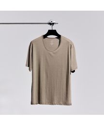 GOZER（ゴーザー）の「UNDER HALF T-SHIRT_LIGHT KHAKI（Tシャツ/カットソー）」