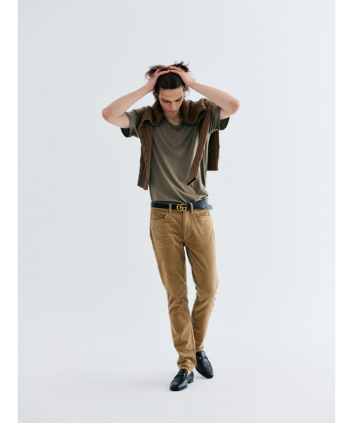 GOZER(ゴーザー)の「UNDER HALF T-SHIRT_LIGHT KHAKI(Tシャツ/カットソー・メンズ・カーキ・SMALL/MEDIUM/LARGE/X-LARGE)」の5枚目の写真
