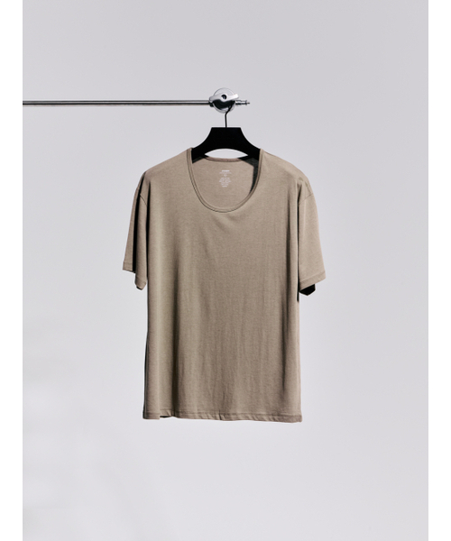 GOZER(ゴーザー)の「UNDER HALF T-SHIRT_LIGHT KHAKI(Tシャツ/カットソー・メンズ・カーキ・SMALL/MEDIUM/LARGE/X-LARGE)」の6枚目の写真