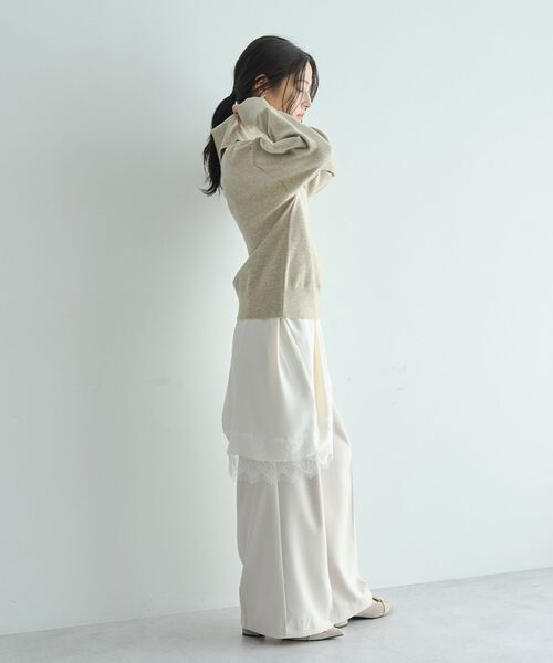 YECCA VECCA（イェッカヴェッカ）の「オフタートルネックニット（ニット/セーター・レディース・アイボリー/ブラック/レッド/ベージュ/ブルー・FREE）」の7枚目の写真